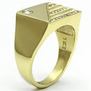 Gold Wedding Rings TK731 Gold - Stainless Steel Ring with Crystal