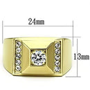 Silver Jewelry Rings Gold Wedding Rings TK732 Gold - Stainless Steel Ring with AAA Grade CZ Alamode Fashion Jewelry Outlet