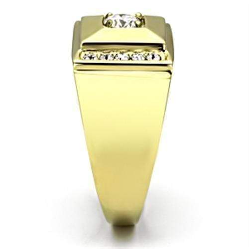 Silver Jewelry Rings Gold Wedding Rings TK732 Gold - Stainless Steel Ring with AAA Grade CZ Alamode Fashion Jewelry Outlet