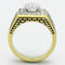 Gold Wedding Rings TK735 Two-Tone Gold - Stainless Steel Ring with CZ