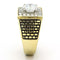 Gold Wedding Rings TK735 Two-Tone Gold - Stainless Steel Ring with CZ