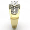Gold Wedding Rings TK736 Two-Tone Gold - Stainless Steel Ring with CZ