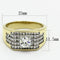 Gold Wedding Rings TK737 Two-Tone Gold - Stainless Steel Ring with CZ