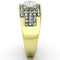 Gold Wedding Rings TK737 Two-Tone Gold - Stainless Steel Ring with CZ