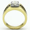 Silver Jewelry Rings Gold Wedding Rings TK739 Two-Tone Gold - Stainless Steel Ring with CZ Alamode Fashion Jewelry Outlet