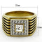 Gold Wedding Rings TK750 Two-Tone Gold - Stainless Steel Ring with Crystal