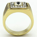 Gold Wedding Rings TK750 Two-Tone Gold - Stainless Steel Ring with Crystal