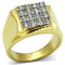 Gold Wedding Rings TK751 Two-Tone Gold - Stainless Steel Ring with Crystal