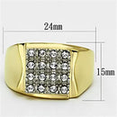 Gold Wedding Rings TK751 Two-Tone Gold - Stainless Steel Ring with Crystal