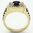 Gold Wedding Rings TK754 Two-Tone Gold - Stainless Steel Ring with Synthetic