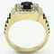 Gold Wedding Rings TK754 Two-Tone Gold - Stainless Steel Ring with Synthetic