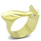 Gold Wedding Rings TK853 Gold - Stainless Steel Ring with Crystal