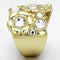 Gold Wedding Rings TK856 Gold - Stainless Steel Ring with Crystal