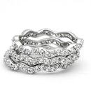 Jewelry Rings 3W508 Rhodium Brass Ring with AAA Grade CZ