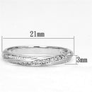 Silver Jewelry Rings Jewelry Rings 3W510 Rhodium Brass Ring with AAA Grade CZ Alamode Fashion Jewelry Outlet