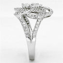 Jewelry Rings 3W523 Rhodium Brass Ring with AAA Grade CZ