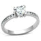 Jewelry Rings 3W527 Rhodium Brass Ring with AAA Grade CZ