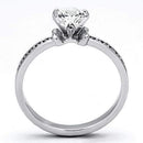 Jewelry Rings 3W527 Rhodium Brass Ring with AAA Grade CZ