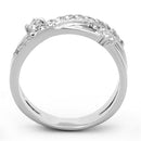 Jewelry Rings 3W565 Rhodium Brass Ring with AAA Grade CZ