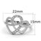 Silver Jewelry Rings Jewelry Rings 3W569 Rhodium Brass Ring with AAA Grade CZ Alamode Fashion Jewelry Outlet