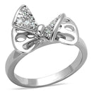 Jewelry Rings 3W570 Rhodium Brass Ring with AAA Grade CZ