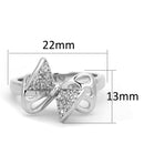 Jewelry Rings 3W570 Rhodium Brass Ring with AAA Grade CZ