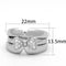 Jewelry Rings 3W571 Rhodium Brass Ring with AAA Grade CZ