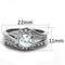 Jewelry Rings 3W575 Rhodium Brass Ring with AAA Grade CZ