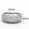 Jewelry Rings 3W582 Rhodium Brass Ring with AAA Grade CZ