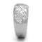 Jewelry Rings 3W582 Rhodium Brass Ring with AAA Grade CZ