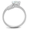 Jewelry Rings 3W584 Rhodium Brass Ring with AAA Grade CZ