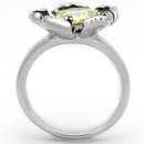 Jewelry Rings 3W585 Rhodium Brass Ring with AAA Grade CZ in Citrine Yellow