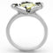 Jewelry Rings 3W585 Rhodium Brass Ring with AAA Grade CZ in Citrine Yellow