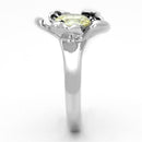 Jewelry Rings 3W585 Rhodium Brass Ring with AAA Grade CZ in Citrine Yellow