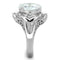 Jewelry Rings 3W589 Rhodium Brass Ring with AAA Grade CZ