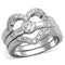 Jewelry Rings 3W591 Rhodium Brass Ring with AAA Grade CZ