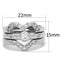 Jewelry Rings 3W591 Rhodium Brass Ring with AAA Grade CZ