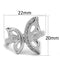 Jewelry Rings 3W592 Rhodium Brass Ring with AAA Grade CZ