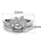 Jewelry Rings 3W594 Rhodium Brass Ring with AAA Grade CZ