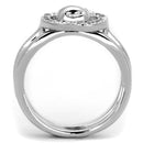 Jewelry Rings 3W594 Rhodium Brass Ring with AAA Grade CZ