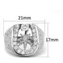 Silver Jewelry Rings Jewelry Rings 3W595 Rhodium Brass Ring with AAA Grade CZ Alamode Fashion Jewelry Outlet