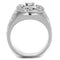 Silver Jewelry Rings Jewelry Rings 3W595 Rhodium Brass Ring with AAA Grade CZ Alamode Fashion Jewelry Outlet