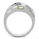 Jewelry Rings 3W605 Rhodium Brass Ring with AAA Grade CZ