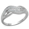 Jewelry Rings 3W724 Rhodium Brass Ring with AAA Grade CZ