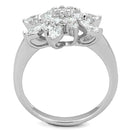 Jewelry Rings 3W725 Rhodium Brass Ring with AAA Grade CZ