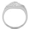 Jewelry Rings 3W726 Rhodium Brass Ring with AAA Grade CZ