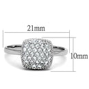 Jewelry Rings 3W728 Rhodium Brass Ring with AAA Grade CZ