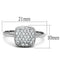 Jewelry Rings 3W728 Rhodium Brass Ring with AAA Grade CZ