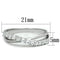 Jewelry Rings 3W742 Rhodium Brass Ring with AAA Grade CZ