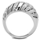 Jewelry Rings 3W743 Rhodium Brass Ring with AAA Grade CZ